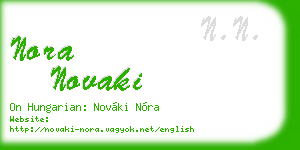 nora novaki business card