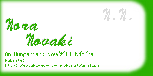 nora novaki business card